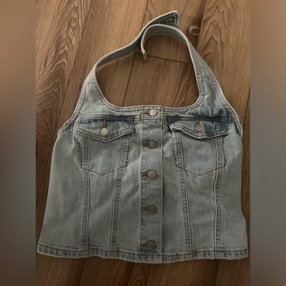 Denim Halter Top
